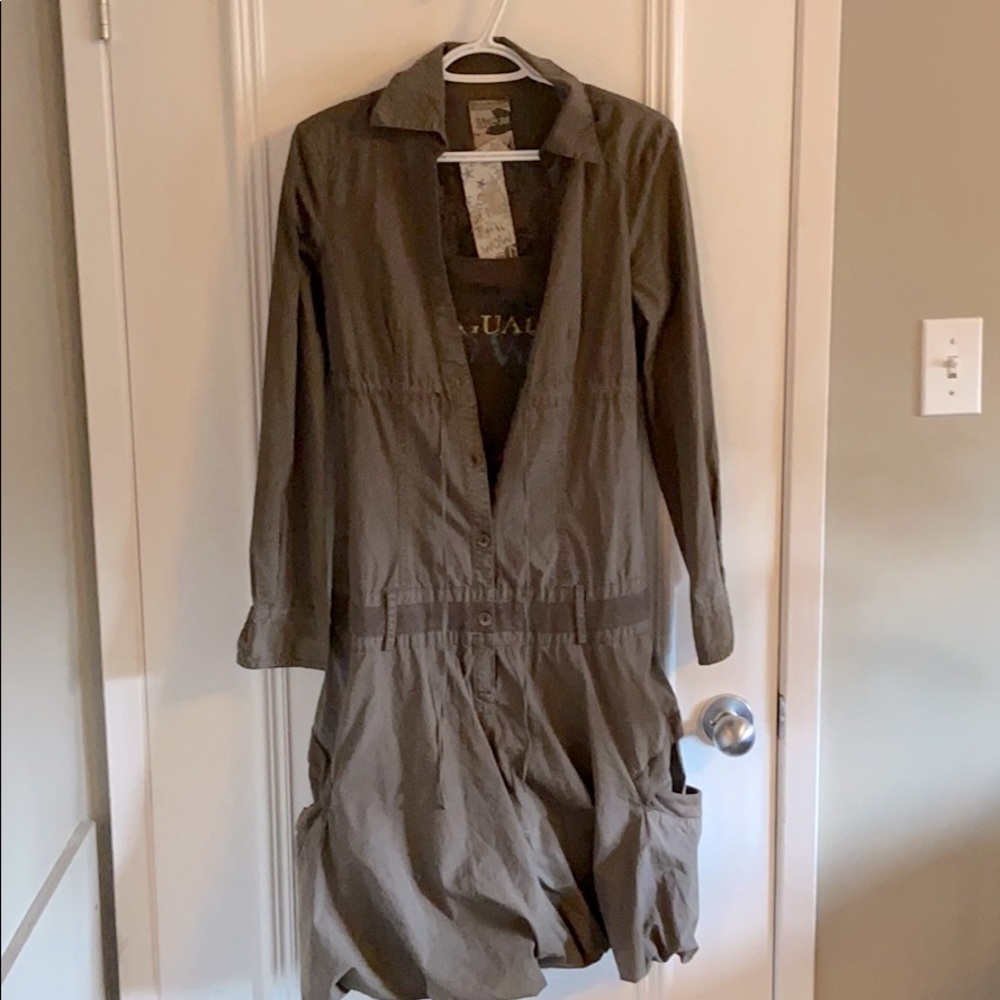 Unique Desigual Green Utility Dress
